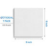 Picture of GOTIDEAL Stretched Canvases for Painting, 8x8" Inch Set of 7, Primed White - 100% Cotton Blank Art Square Canvas Boards for Painting for Acrylic Pouring, Oil Paint Dry & Wet Art Media