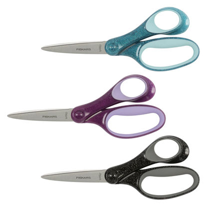 Picture of Fiskars® Student Glitter Scissors, Assorted 3 colors (7 in.)
