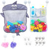 Picture of 2 x Mesh Bath Toy Organizer + 6 Ultra Strong Hooks - The Perfect Bathtub Toy Holder & Bathroom or Shower Caddy - These Multi-use Net Bags Make Baby Bath Toy Storage Easy - For Kids & Toddlers