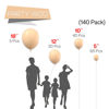 Picture of PartyWoo Apricot Balloons, 140 pcs Retro Apricot Balloons Different Sizes Pack of 18 Inch 12 Inch 10 Inch 5 Inch Balloons for Balloon Garland or Balloon Arch as Party Decorations, Birthday Decorations
