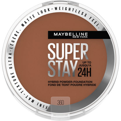 Picture of Maybelline New York Super Stay Up to 24HR Hybrid Powder-Foundation, Medium-to-Full Coverage Makeup, Matte Finish, 360, 1 Count