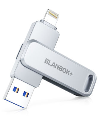 Picture of MFi Certified 128GB Photo Stick for iPhone Flash Drive,USB Memory Stick Thumb Drives High Speed USB Stick External Storage Compatible for iPhone/iPad/Android/PC