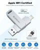 Picture of MFi Certified 128GB Photo Stick for iPhone Flash Drive,USB Memory Stick Thumb Drives High Speed USB Stick External Storage Compatible for iPhone/iPad/Android/PC