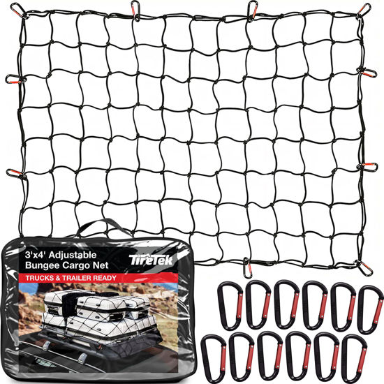 GetUSCart TireTek Truck Bed Cargo Net for Cars SUVs 3 x 4