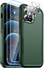 Picture of Red2Fire for iPhone 12 Pro Max Case [Military Grade Drop Protection] [Tempered Glass Screen Protector + Camera Lens Protector] Non-Slip Heavy Duty Full-Body Shockproof Phone Case - Green