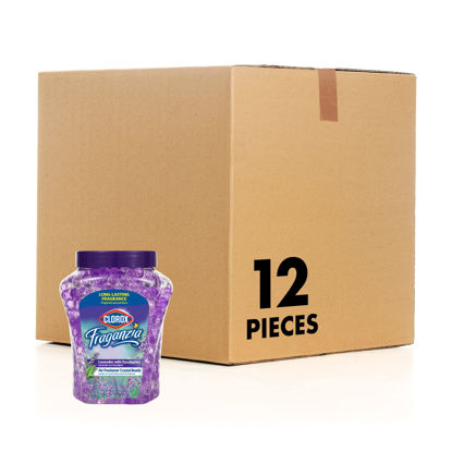 Picture of Clorox Fraganzia Air Care Air Freshener Crystal Beads in Lavender with Eucalpytus Scent Scent, 12 Ounces | Scented Air Freshener Gel Beads from Clorox Fraganzia for Car or Home - 12 Pack