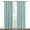 Picture of NICETOWN Aqua Blue Blackout Curtains 86" Long for Office, Dining Room, Guest Room, Sound Reducing Heat and Cold Block Curtain Panels for Modern Room Decorative (55" Wide by 86" Long, 2 Pieces)