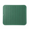 Picture of MicoYang Silicone Dish Drying Mat for Multiple Usage,Easy clean,Eco-friendly,Heat-resistant Silicone Mat for Kitchen Counter or Sink,Refrigerator or Drawer Liner Green XL 18 inches x 16 inches