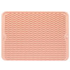 Picture of MicoYang Silicone Dish Drying Mat for Multiple Usage,Easy clean,Eco-friendly,Heat-resistant Silicone Mat for Kitchen Counter or Sink,Refrigerator or drawer liner Pink L 16 inches x 12 inches