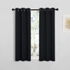 Picture of NICETOWN Cafe Blackout Curtains and Drapes for Shack, 2 Panels, 29 inches Wide by 40 inches Long,Black, Solid Thermal Insulated Grommet Blackout Drapery Panels for Window