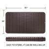 Picture of MicoYang Silicone Dish Drying Mat for Multiple Usage,Easy clean,Eco-friendly,Heat-resistant Silicone Mat for Kitchen Counter or Sink,Refrigerator or Drawer Liner Coffee XXXXL 32 inches x 18 inches