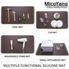 Picture of MicoYang Silicone Dish Drying Mat for Multiple Usage,Easy clean,Eco-friendly,Heat-resistant Silicone Mat for Kitchen Counter or Sink,Refrigerator or Drawer Liner Coffee XXXXL 32 inches x 18 inches