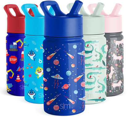 Simple Modern 14oz Disney Summit Kids Water Bottle Thermos Straw Lid Mickey  New