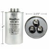 Picture of MAXRUN 45+5 MFD uf 370 or 440 Volt VAC 45/5 Microfarad Dual Run Capacitor for Air Conditioner or Heat Pump - Runs AC Motor and Fan - 5 Year Warranty