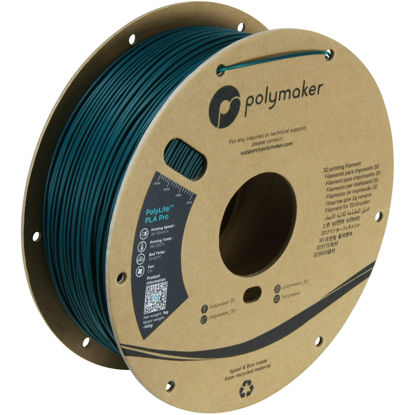 Picture of Polymaker PLA PRO Filament 1.75mm Blue Green, Powerful PLA Filament 1.75mm 3D Printer Filament 1kg - PolyLite 1.75 PLA Filament PRO Tough & High Rigidity 3D Printing PLA Filament Blue Green
