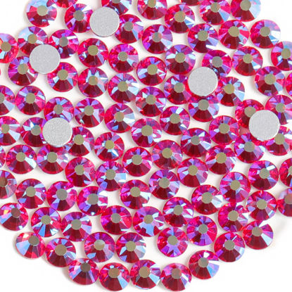 Picture of Beadsland 1440 Pieces Flat Back Crystal Rhinestones Round Gems,Light Siam AB,SS20,4.6-4.8mm