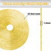 Picture of Jishi 33ft Gold Snake Chain 1.2mm Jewelry Making Chains for Necklace Bracelet DIY Jewelry Supplies Findings - Gold Plated Round Snake Cable Chain Link Roll w/Lobster Clasps, Cord Ends & Jump Rings