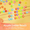 Picture of ARTDOT 1400 Pieces Letter Beads for Jewelry Making, 28 Patterns and 8 Colors of Alphabet Beads, Colorful Smiley Face Beads and Heart Beads for Bracelet Making