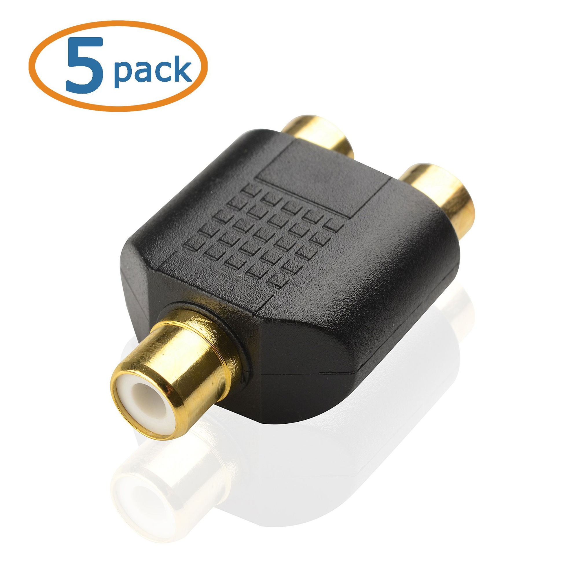 GetUSCart- Cable Matters 5-Pack Gold Plated RCA Split Adapter