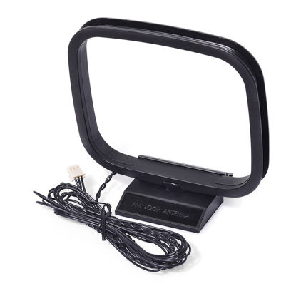 Picture of Eightwood AM FM Loop Antenna 3 Pin Mini Connector Compatible with Sony HiFi Series Sharp AV Receiver Radio Stereo System