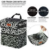 Picture of Vankor Car Trash Can for Car Cute Bag Bin Hanging Waterproof Automotive Car Garbage Cans Leak Proof Vehicle Trash Can Cow Print