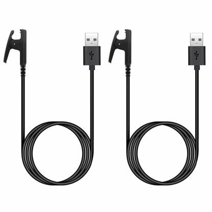 Picture of Charger for Garmin Forerunner 35 230 235 630 645 735XT, Approach S20 G10, Vivomove HR, Lily, Replacement Charging Cable Clip Data Sync Cord for Garmin Smart Watch [2Pack, 3.3ft/1m]