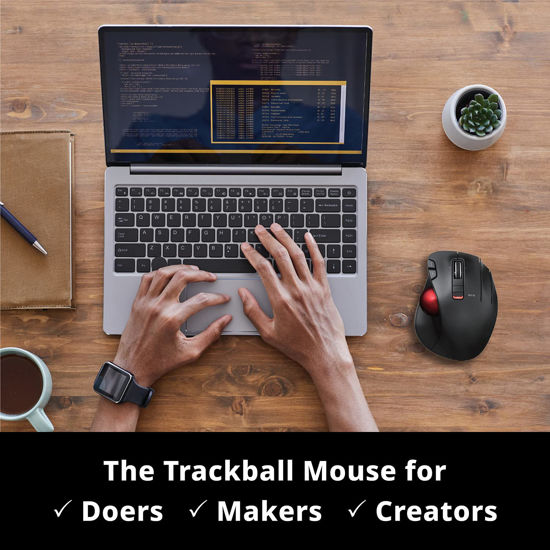 GetUSCart- ELECOM EX-G Trackball Mouse, 2.4GHz Wireless, Thumb Control ...