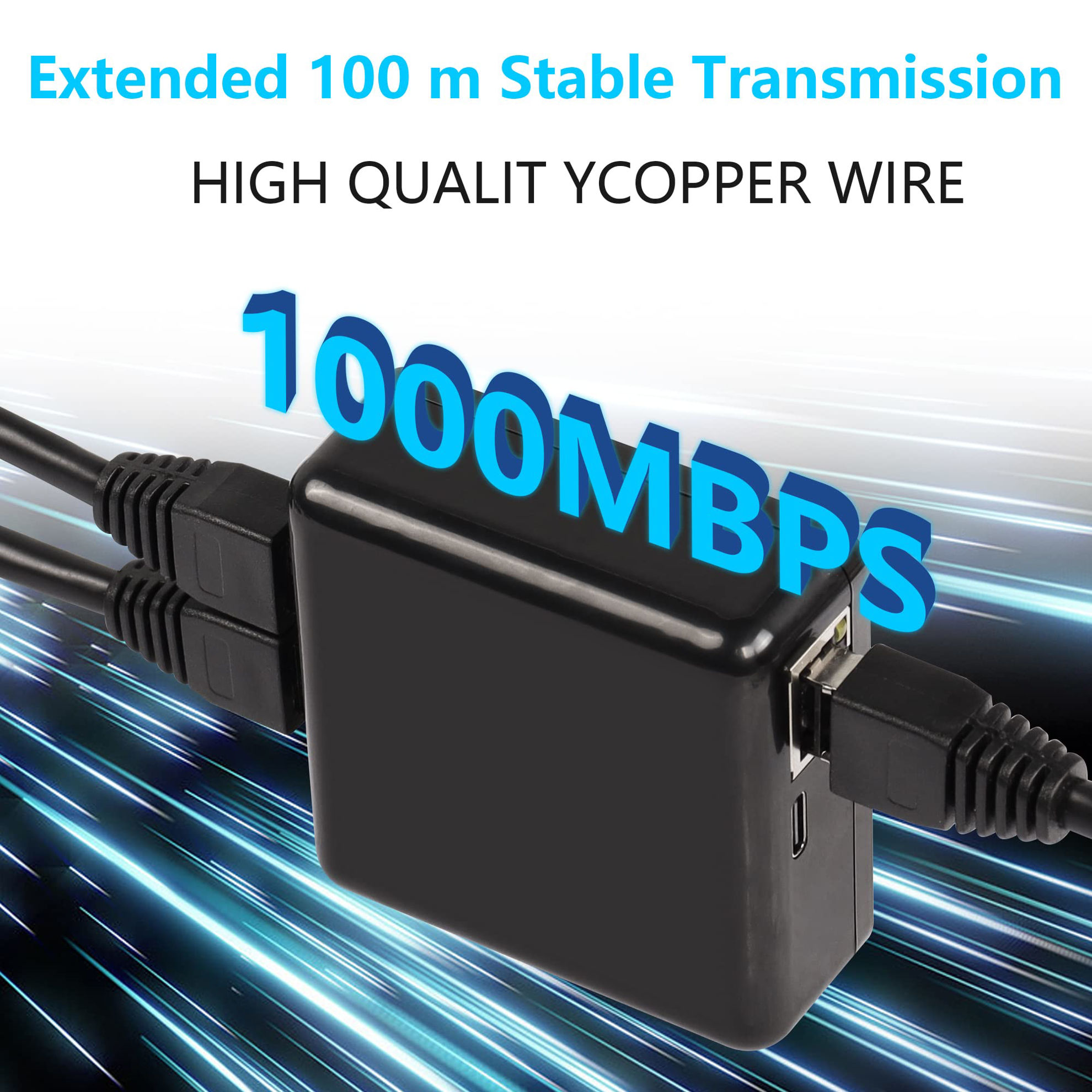 GetUSCart- SinLoon RJ45 Network Splitter Adapter Gigabit,1000Mbps ...