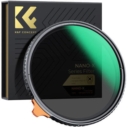 Picture of K&F Concept 82mm True Color Variable ND2-32 (1-5 Stops) ND Lens Filter, Adjustable Neutral Density Filter with 28 Multi-Layer Coatings for Camera Lens