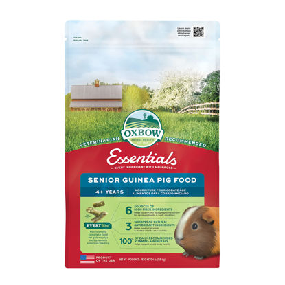 Picture of Oxbow Essentials Senior Guinea Pig Food - All Natural Food Pellets for Senior Guinea Pigs - 4 lb.