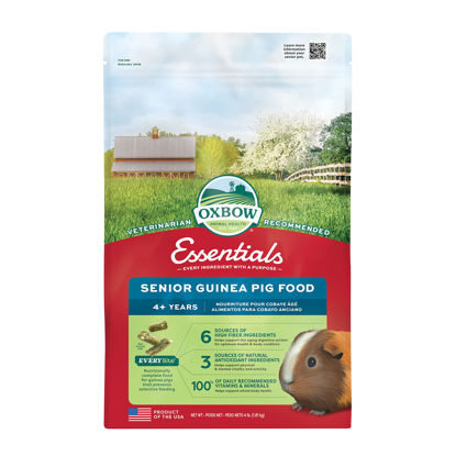 Picture of Oxbow Essentials Senior Guinea Pig Food - All Natural Food Pellets for Senior Guinea Pigs - 4 lb.