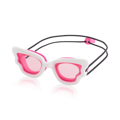 Picture of Speedo Unisex-Child Swim Goggles Sunny G Ages 3-8, White/Vermillion