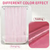 Picture of Shower Curtain Liner - Premium Clear Pink PEVA Shower Liner with 3 Magnets and Metal Grommets, Waterproof Lightweight Plastic Standard Size Shower Curtains for Bathroom - Translucent Pink