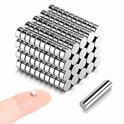 Picture of MEALOS Magnets - 200 Tiny Magnets Mini Magnets Small Round Magnets for Crafts - 4mmx2mm Magnets for Miniatures Small Models - Come with a Storage Case