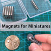 Picture of MEALOS Magnets - 200 Tiny Magnets Mini Magnets Small Round Magnets for Crafts - 4mmx2mm Magnets for Miniatures Small Models - Come with a Storage Case