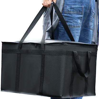 Picture of musbus Extra large 2 Pack Insulated Food Delivery Bag Cooler Bags Keep Food Warm Catering Therma for doordash Catering cooler bags keep food warm catering therma catering shopper accessories hot
