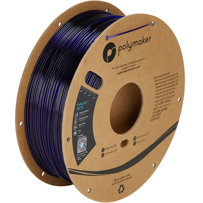 Picture of Polymaker PETG Filament 1.75mm, 1kg Strong PETG 3D Printer Filament Translucent Blue - PolyLite PETG Blue 3D Printing Filament 1.75mm, Dimensional Accuracy +/- 0.03mm, Print with Most 3D Printers