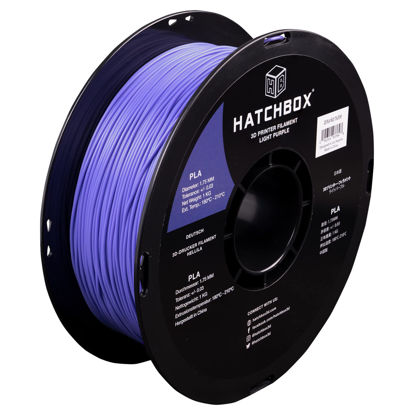 Picture of HATCHBOX 1.75mm Light Purple PLA 3D Printer Filament, 1 KG Spool, Dimensional Accuracy +/- 0.03 mm, 3D Printing Filament