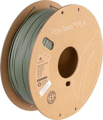 Picture of Polymaker Matte PLA Filament 1.75mm Muted Green Filament, 1.75 PLA 3D Printer Filament 1kg - PolyTerra 1.75 PLA Filament Matte Muted Green 3D Printing Filament (1 Tree Planted)