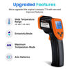 Picture of Etekcity Infrared Thermometer Upgrade 774, Heat Temperature Temp Gun for Cooking, Laser IR Surface Tool for Pizza, Griddle, Grill, HVAC, Engine, Accessories, -58°F to 842°F, Orange