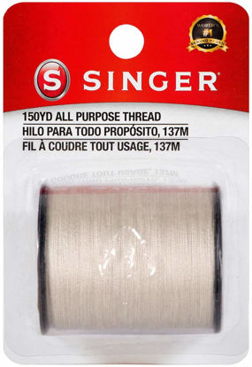 Picture of SINGER 60256 All Purpose Polyester Thread, 150 yards, Natural