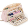 Picture of EASTHILL Big Capacity Pencil Case High Large Storage Pouch Marker Pen Case Simple Stationery Bag School College Office Organizer for Teens Girls-Pink
