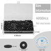 Picture of 4000 Pcs Black Clay Beads for Bracelets Making, Polymer Spacer Flat Beads DIY for Jewelry Necklace Earring Making Kit, Preppy Aesthetic Heishi Heshie Thin Disk Beads Assortments Set 6MM