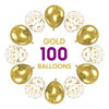 Picture of OWill 100pcs Balloons Glitter Metallic Gold Confetti 12 Inches Gold Latex Balloons, Glitter Gold Confetti Balloons for Birthday Baby Shower Wedding Party Supplies Arch Garland Decoration