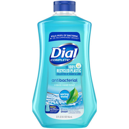 Picture of Dial Complete Antibacterial Liquid Hand Soap Refill, Spring Water, 32 fl oz