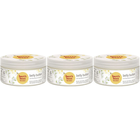 Picture of Burt's Bees Belly Butter Skin Care, Mama Pregnancy Lotion, Stretch Mark Cream, with Shea Butter and Vitamin E, 99% Natural, 6.5 Ounce (Pack of 3) (Packaging May Vary)