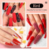 Picture of AZUREBEAUTY Dipping Powder Red Color, Classic Bright Red Nail Dip Powder French Nail Art Starter Manicure Salon DIY at Home, Odor-Free, Long-Lasting, Women Gift, 1oz