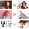 Picture of Heatless Curling Rod Headband, No Heat Curl Ribbon with Hair Clips and Scrunchie, Sleeping Curls Silk Ribbon Hair Rollers