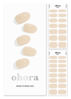 Picture of ohora Semi Cured Gel Nail Strips (N Cream Base) - Works with Any Nail Lamps, Salon-Quality, Long Lasting, Easy to Apply & Remove - Includes 2 Prep Pads, Nail File & Wooden Stick - Beige