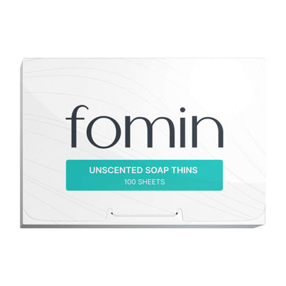 Picture of FOMIN - Antibacterial Paper Soap Sheets for Hand Washing - (100 Sheets) Unscented Portable Travel Soap Sheets, Dissolvable Camping Mini Soap, Portable Soap Sheets